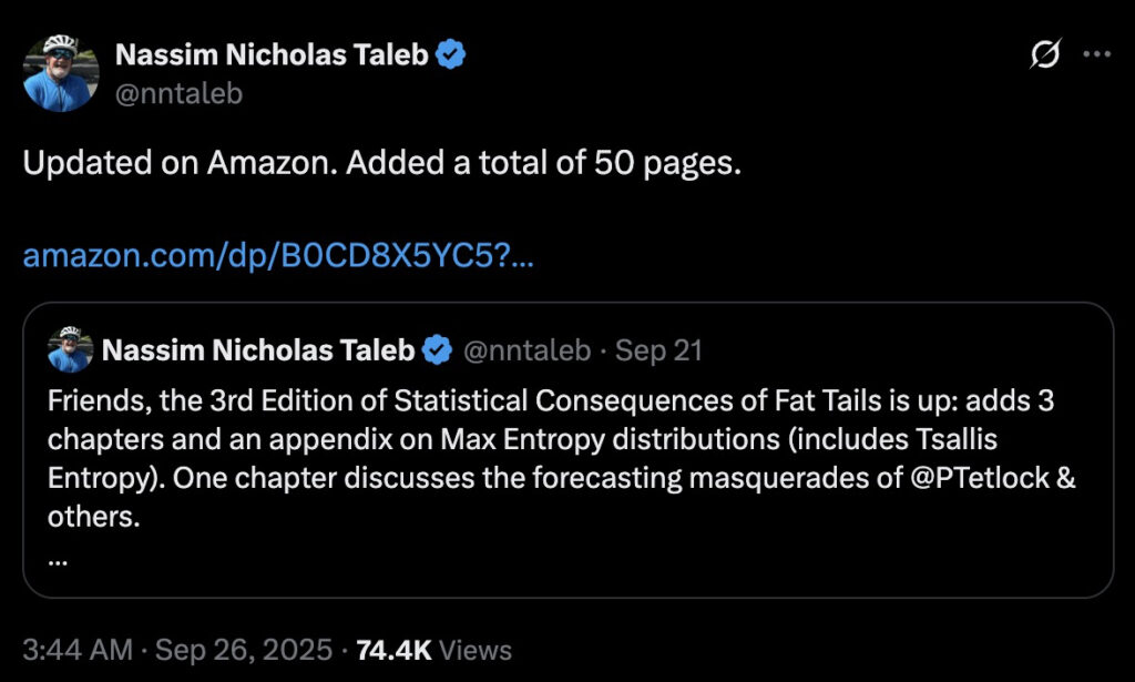Statistical Consequences of Fat Tails on X